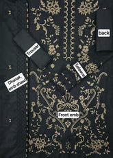 Dhanak Embroidered 3-Piece Suit with Matching Dhanak Embroidered Dupatta