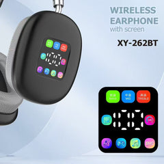 P9 Max Wireless Bluetooth Headset – Over-Ear | Digital Color Display | Ultra-Long Battery | 2025 New Model