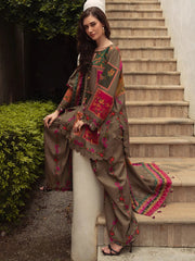 ARZO Digital Printed 3-Piece Suit – Crepe Silk (Winter Edition)